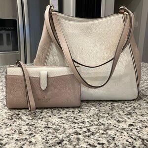 Kate Spade Leila medium triple compartment handbag and wristlet